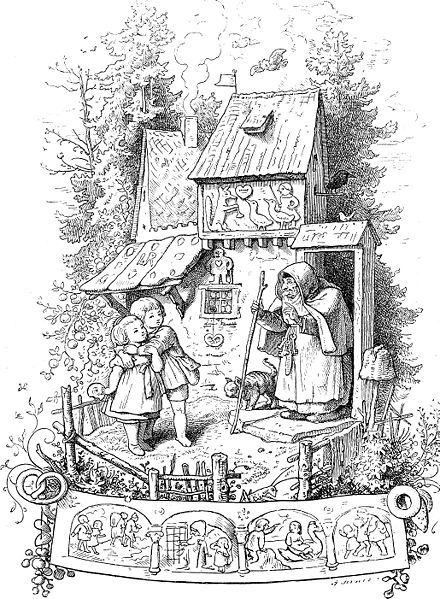 Hans och Greta illustration av Ludwig Richter 1842